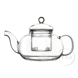 Заварочный чайник приплюснутой округлой формы, с изогнутым носиком и С-образной ручкой - фото - 1