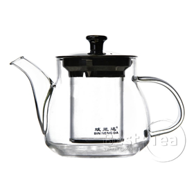 Заварочный чайник конической округлой формы, с изогнутым носиком с металлической крышкой - фото - 1